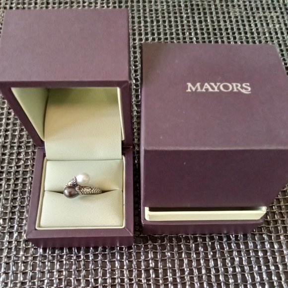 Andrea Candela Sterling Silver Pearl Wrap Ring 7 - Picture 8 of 8